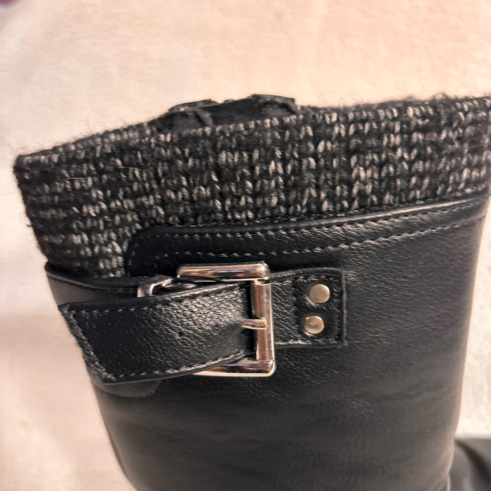 DV by Dolce Vita Black Motorcycle Boots with Buckle Straps - Picture 8 of 14